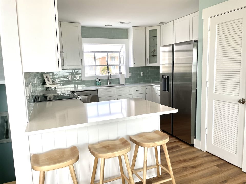 Fully remodeled kitchen.