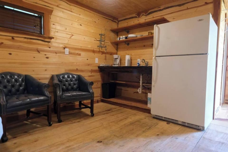 Fridge and sink area