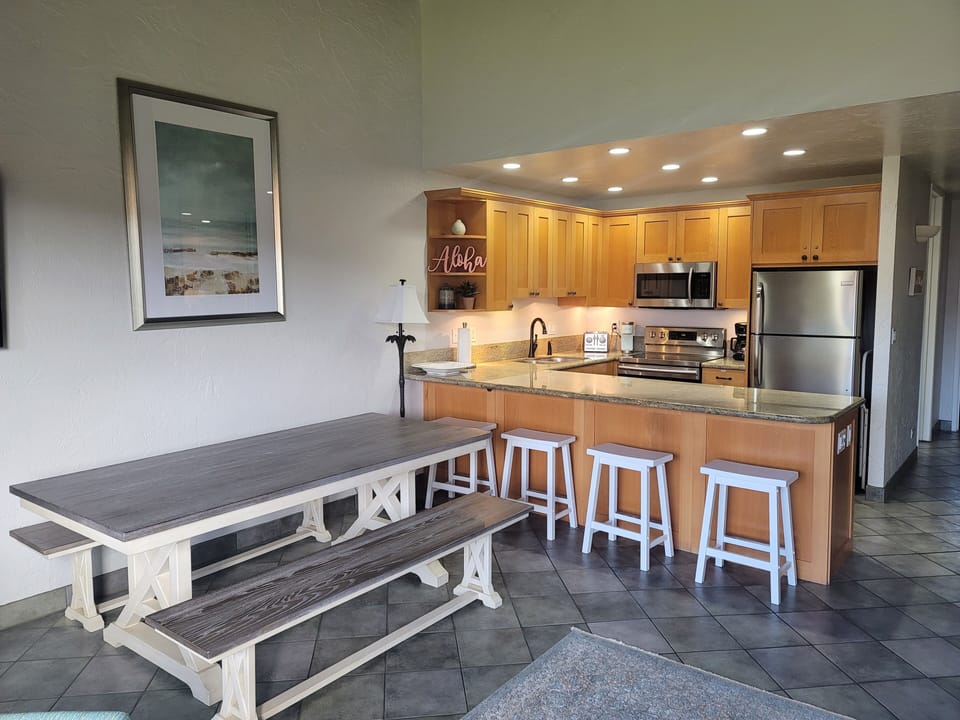 Kitchen and dining area