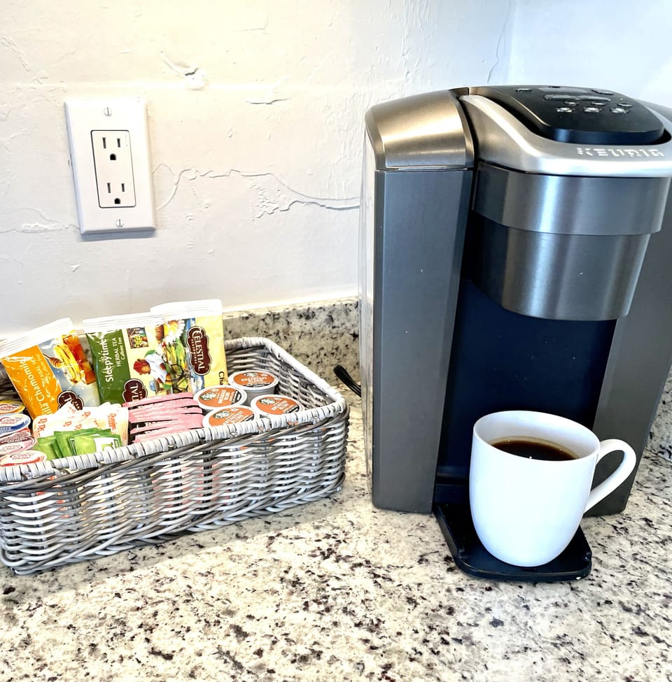 Enjoy Starbucks coffee and selection of teas.