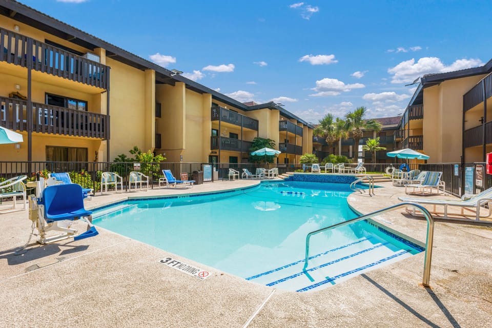 One of the two pools at premises 