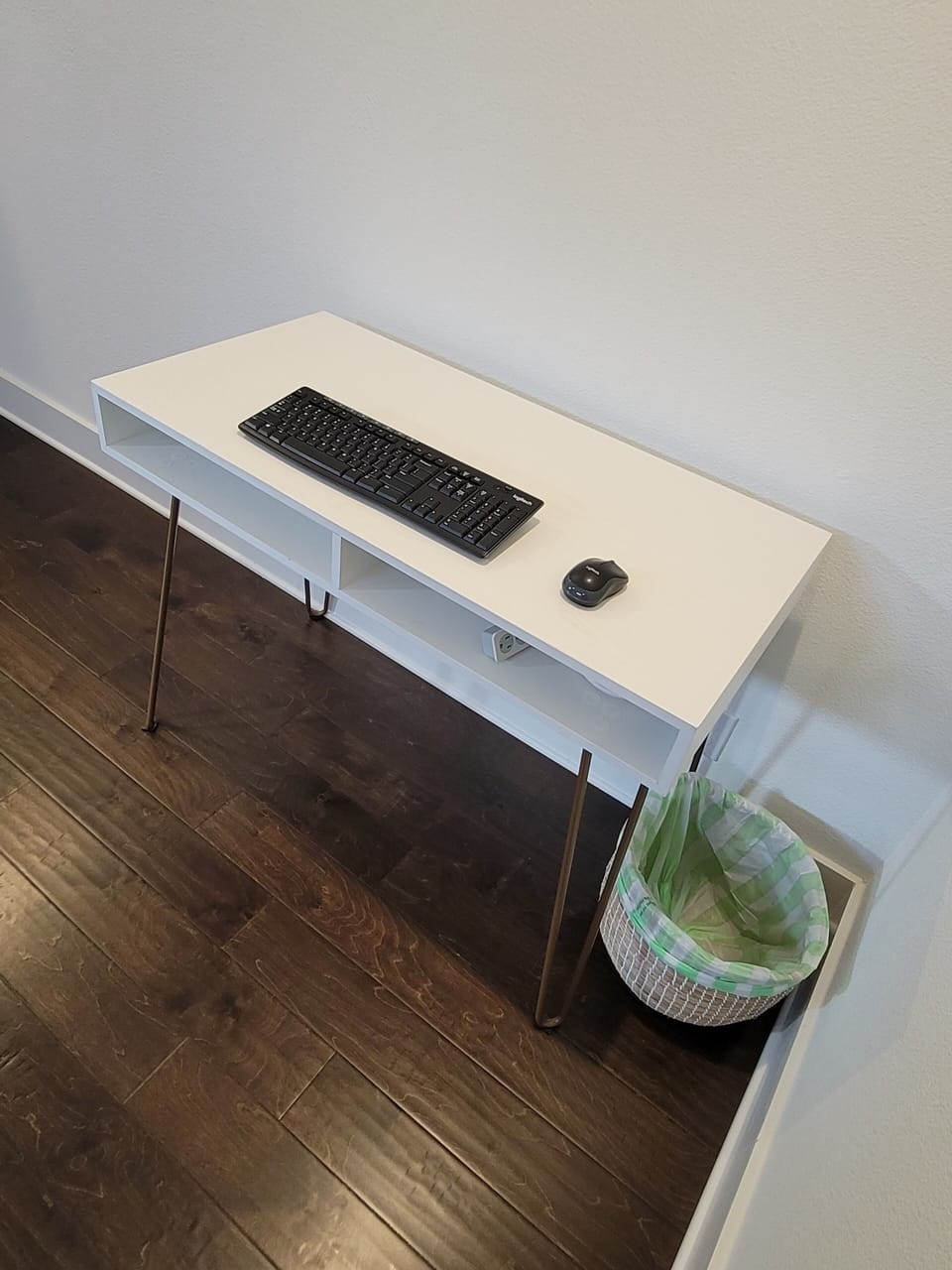Workstation With Keyboard and Mouse.