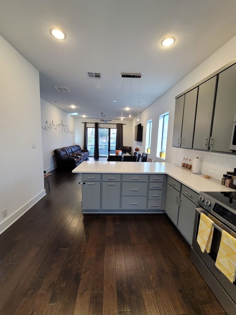Kitchen to Living Room View