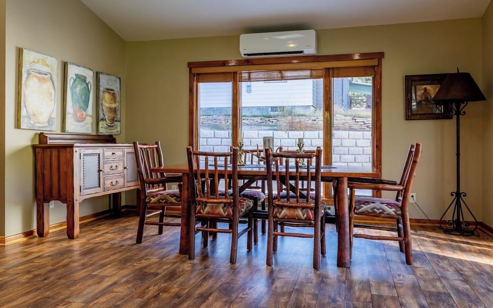 Bright dining room to share meals