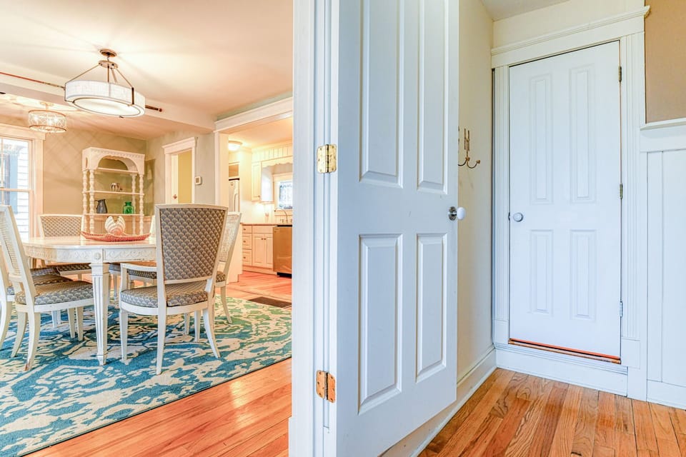 Entry to dining room and 1st fl shower.  Perfect for coming home from the beach.