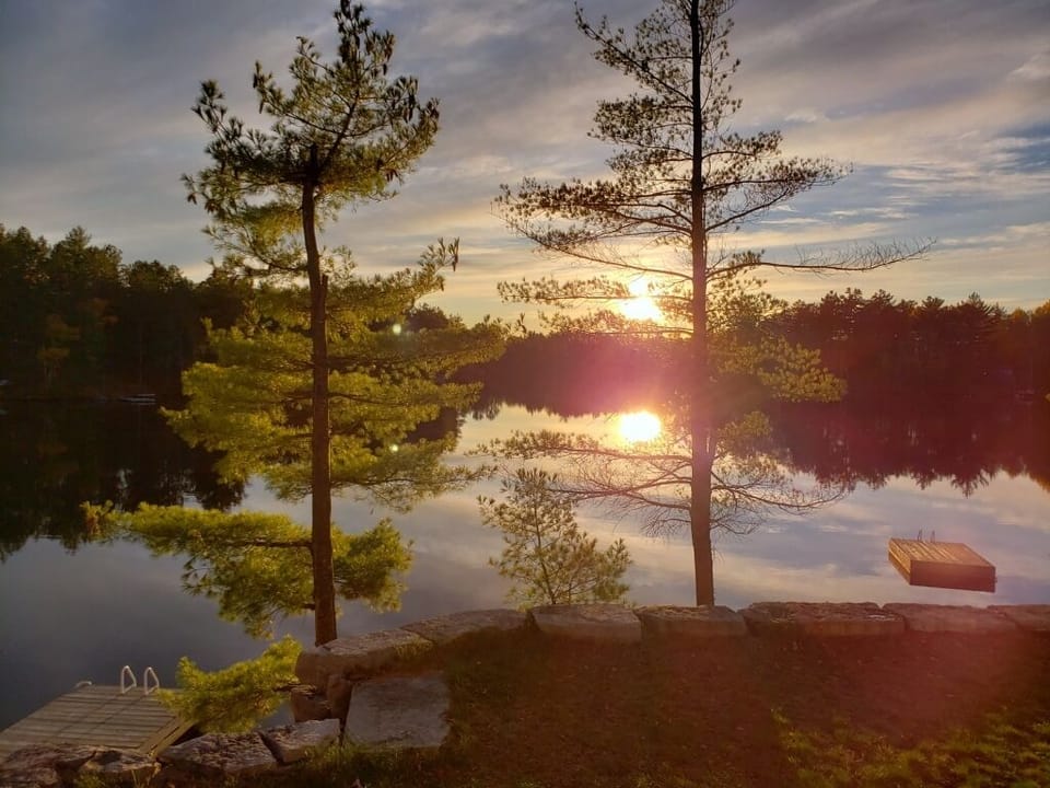 Imagine sipping your coffee to a sunrise like this on the lower level patio
