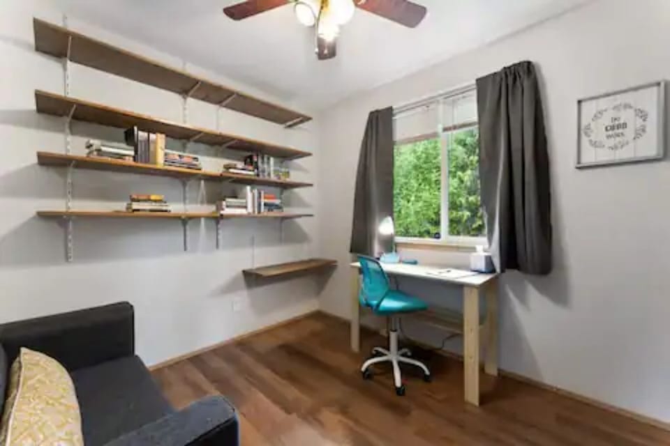 Office space and sofa bed 