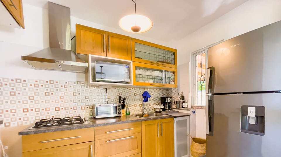 Fully stocked kitchen
