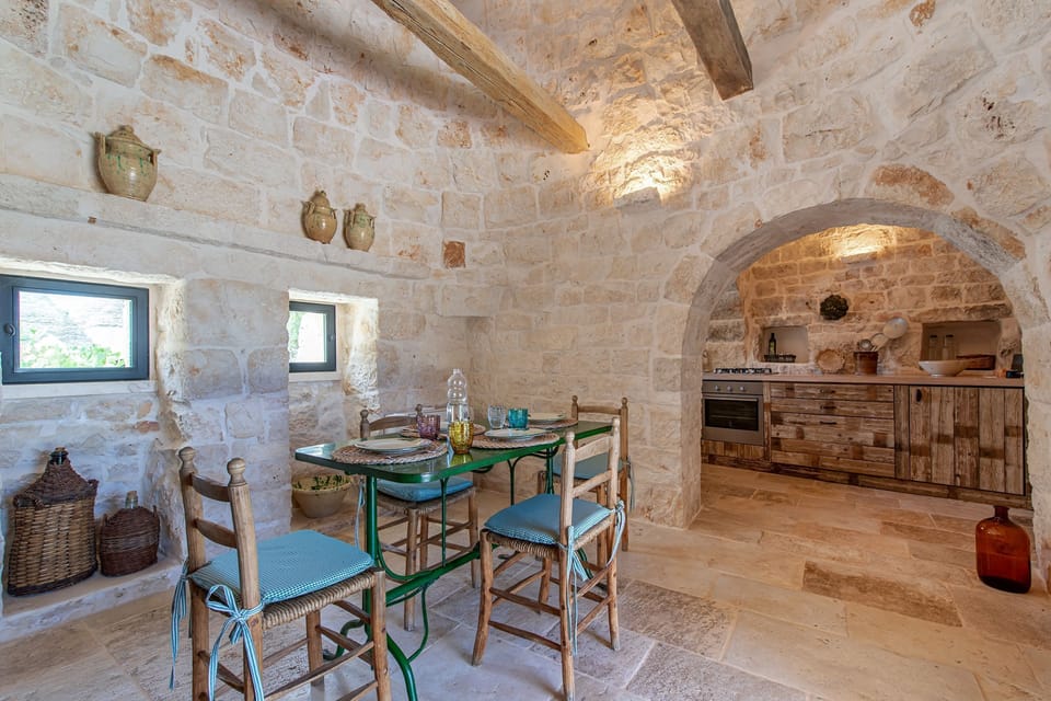 Dining room in the separate Trulli building