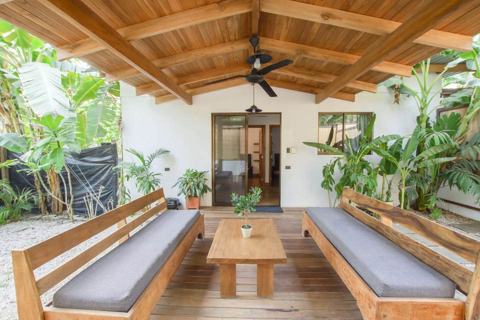 The spacious and tranquil patio with ample seating for family and friends