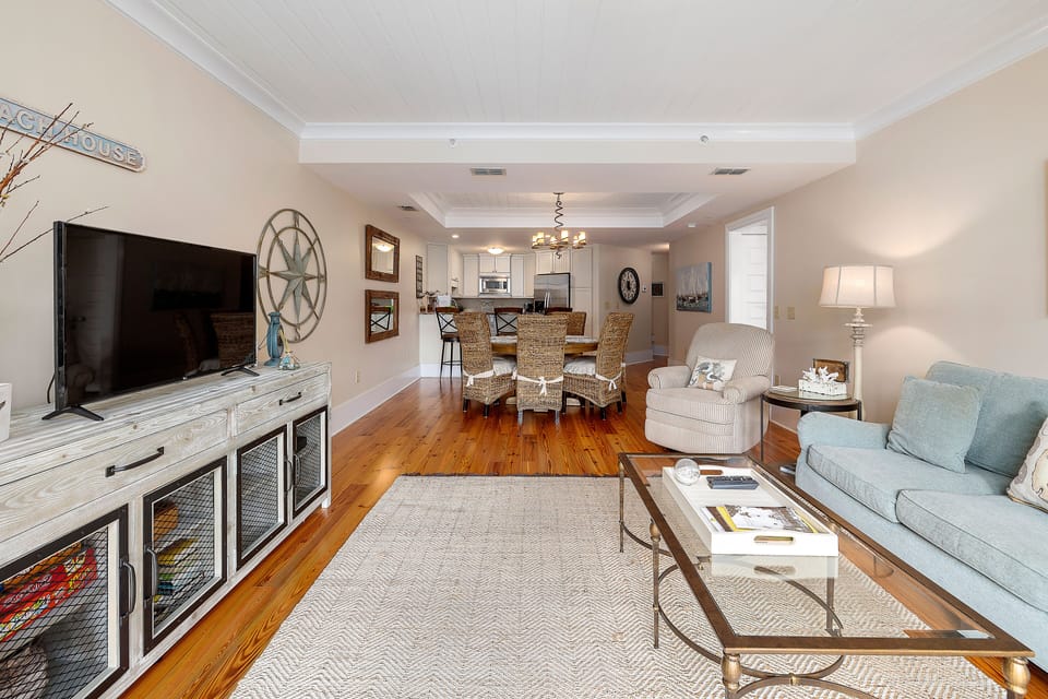 Sea View 202 - Open Concept LIving Space with Balcony Access