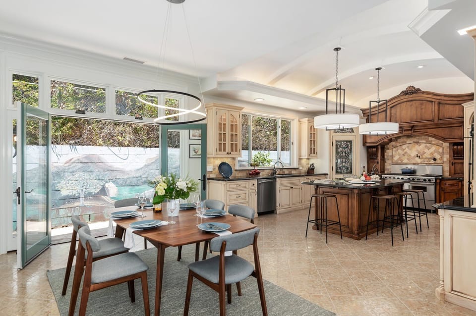 Dining area and kitchen