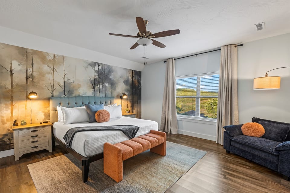 Dreamy lake-lodge themes in every room. Each bedroom is uniquely decorated to immerse you in lake life.