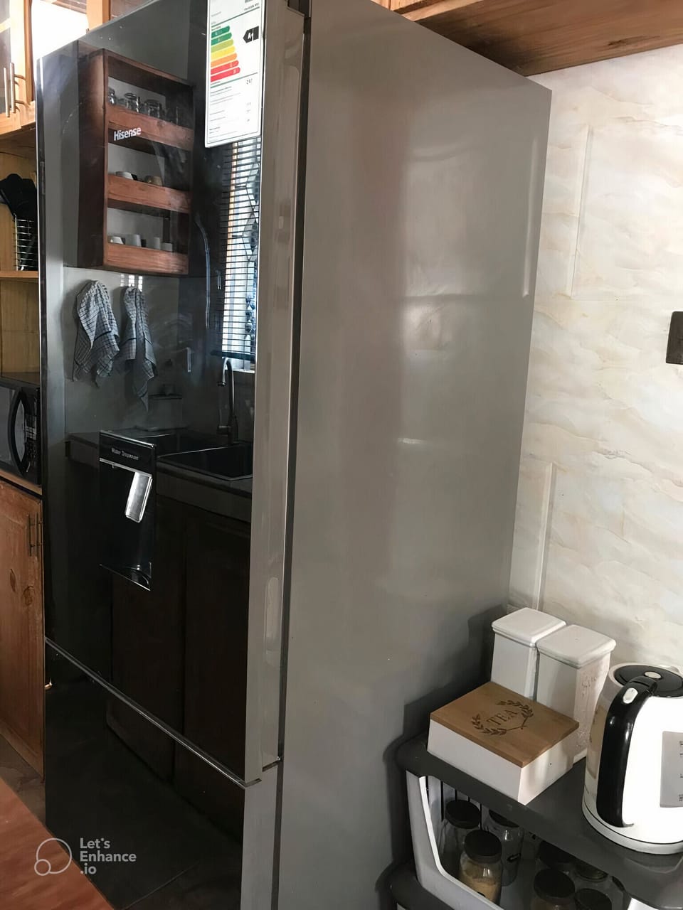 Kitchen with a coffee and tea station