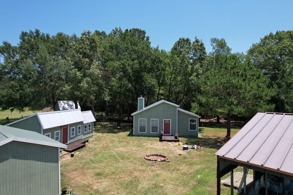 Main cabin in the middle and 2nd cabin (Mckinney Cabin) on left
