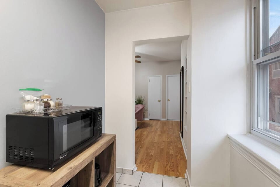 Fully equipped kitchen with modern appliances and ample counter space for all your cooking needs.