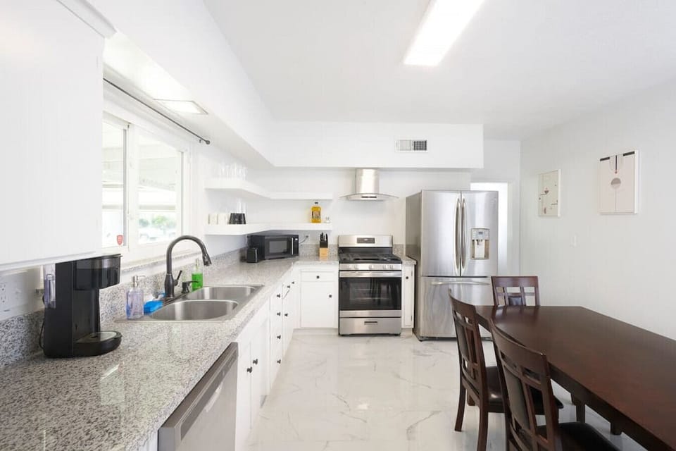 Fully equipped kitchen and Dining area.