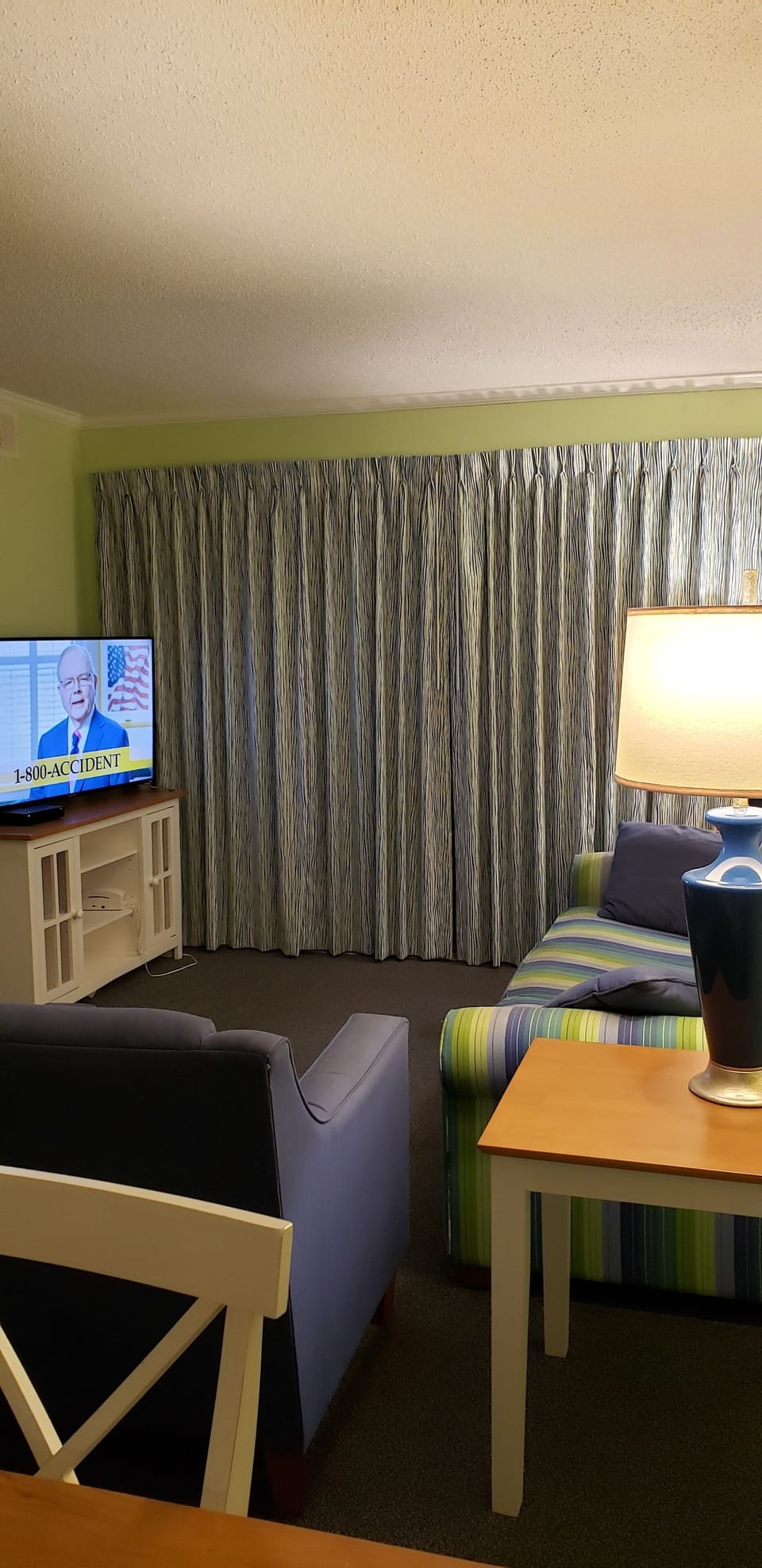 living room with pull out couch 