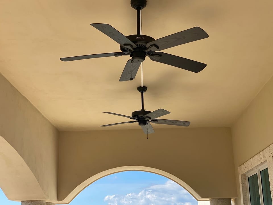 Three ceiling fans on the main deck 