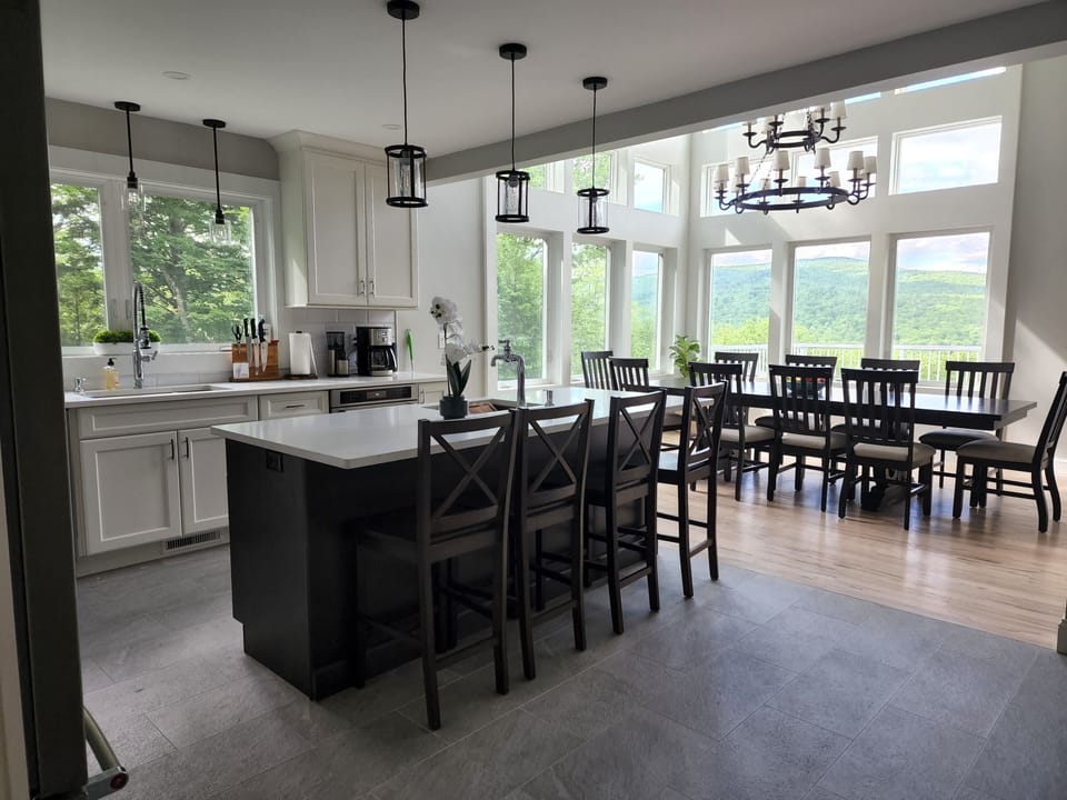 Main kitchen adjacent to dining room
