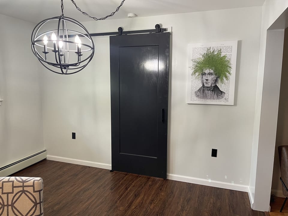 Sliding barn door entry into bedroom #2