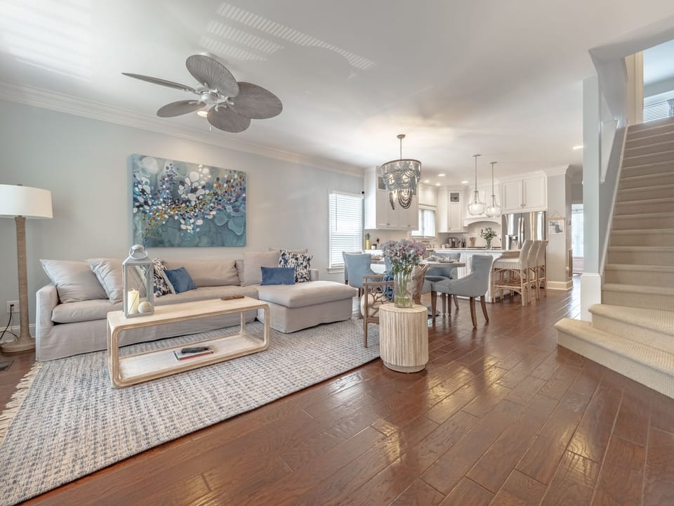 Open Living Room and Kitchen
