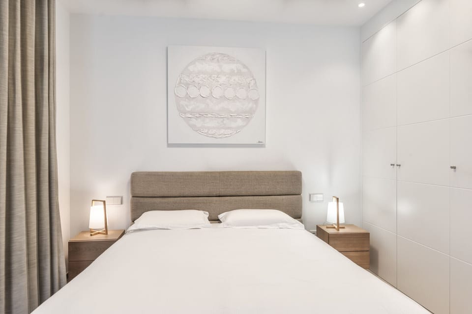 Large bedroom with queen-size bed
