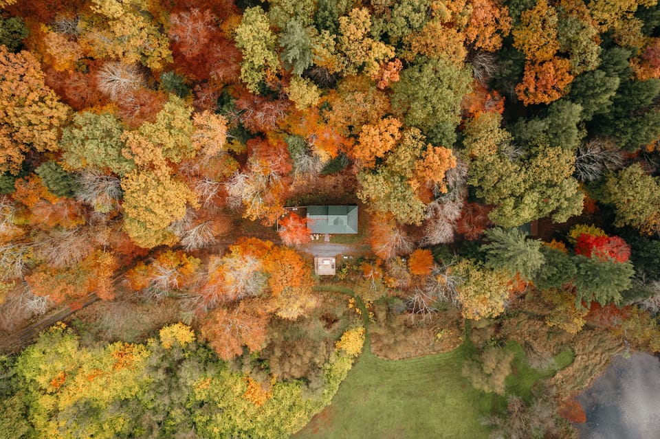 Aerial view of camp