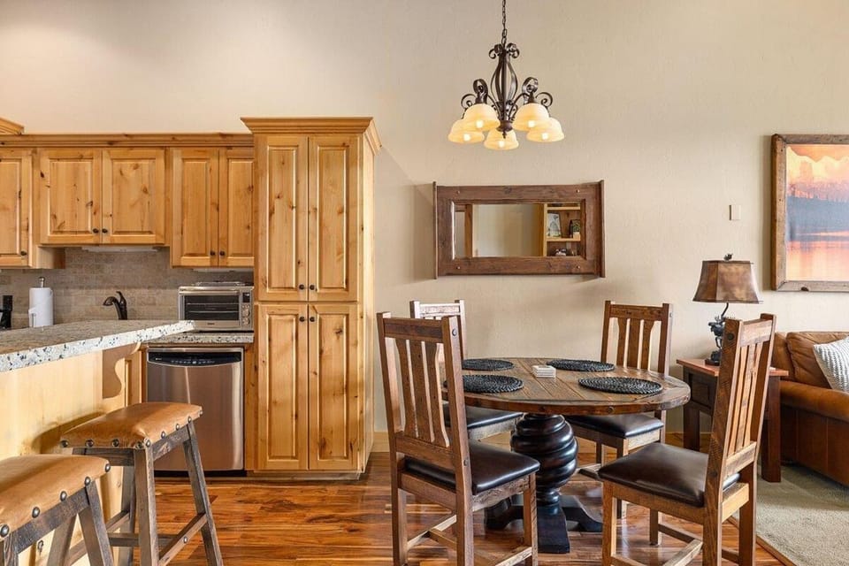 Savor slow breakfasts around the handcrafted table and cozy lighting