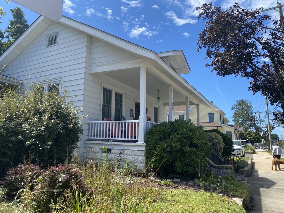 Side view of house taken from Coleman Avenue.