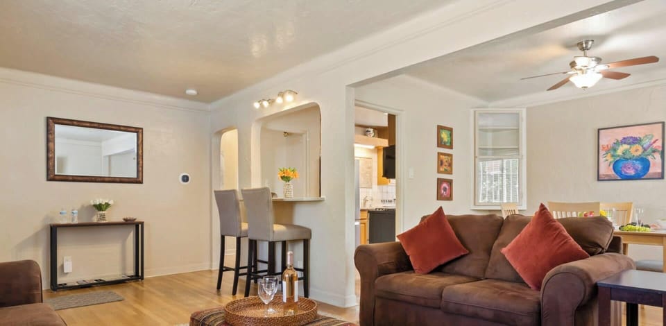 Living room with comfortable couches
