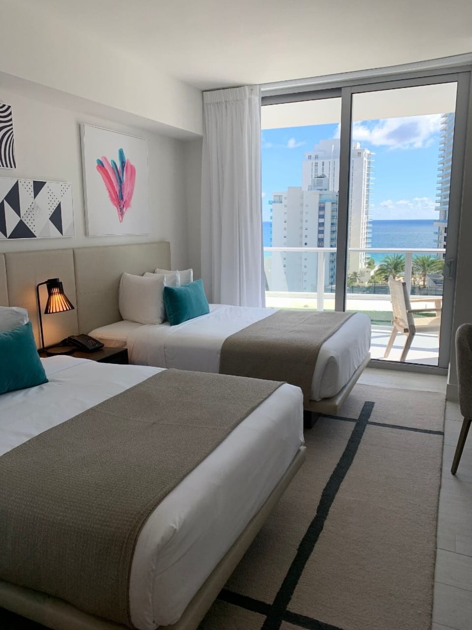 Step onto the balcony from bed and breathe salty air.