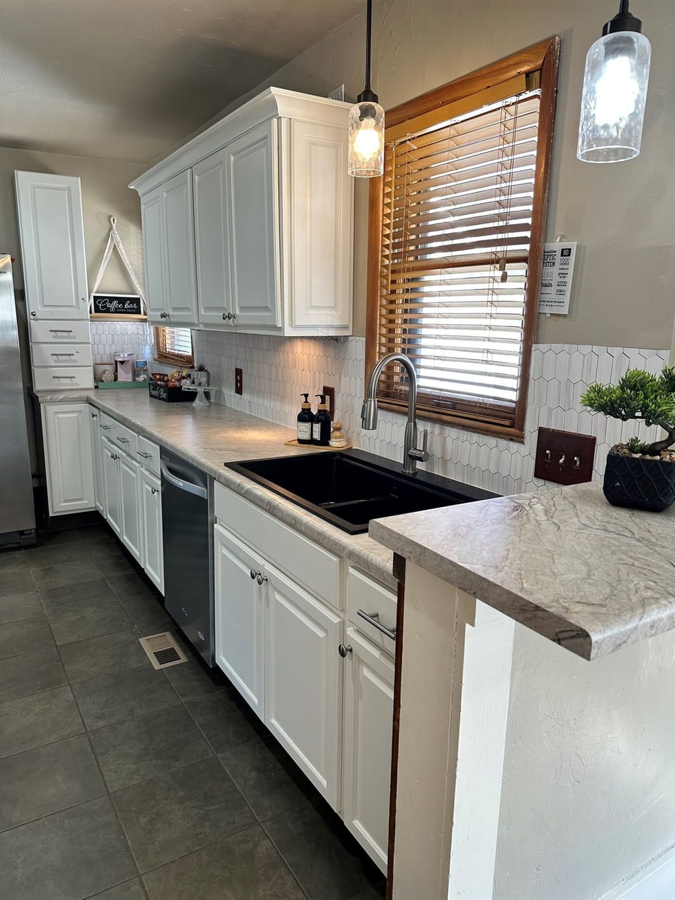 Fresh white kitchen.