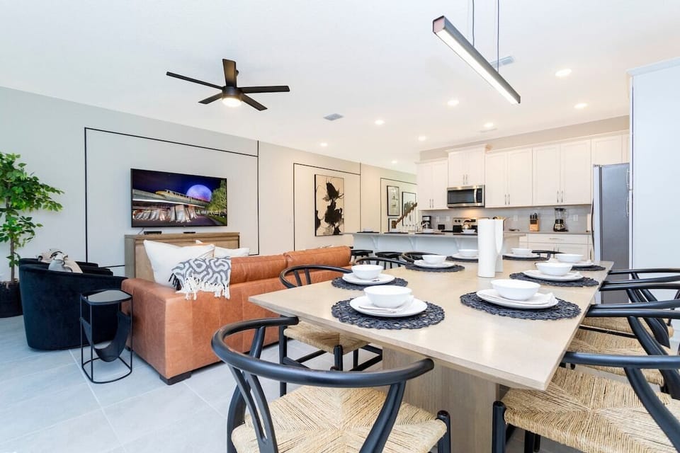 Gather around the dining table and enjoy memorable meals in this inviting space