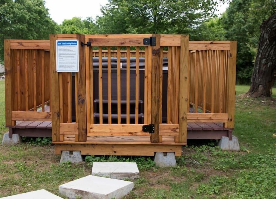 The hot tub is a very popular amenity.