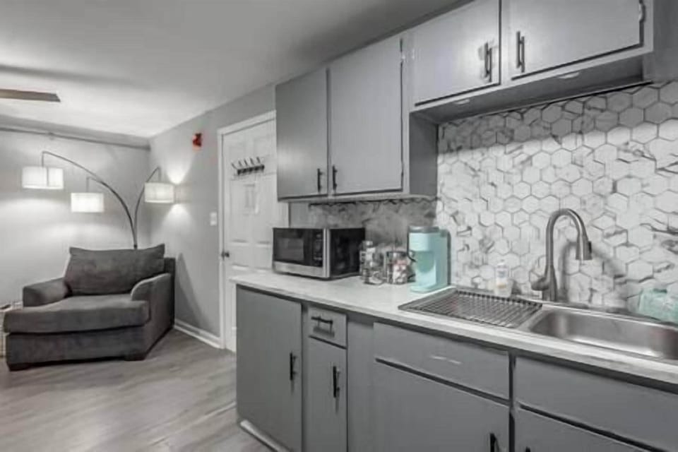 Well-equipped kitchen.