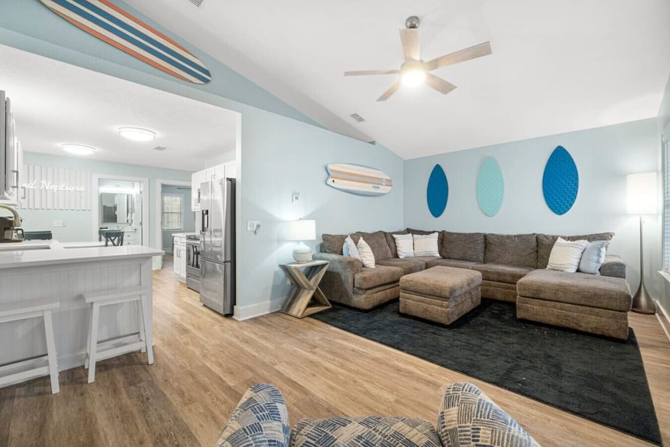 Living Area with Flat Screen TV and Sleeper Sofa