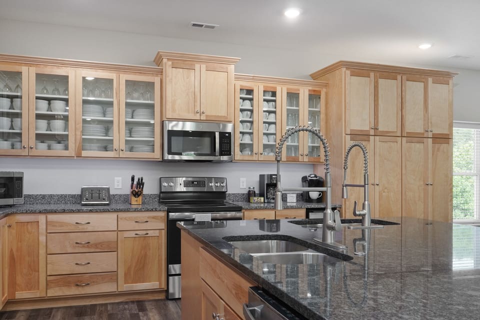 Double stoves,microwaves,sinks and dishwashers