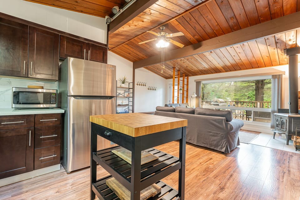 Open concept allows you spend time with friends/family while prepping meals.