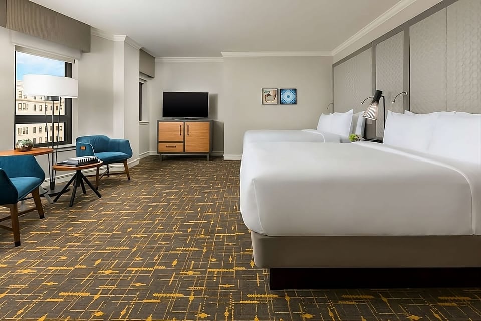 Kick back with in-room seating and easy TV nights.