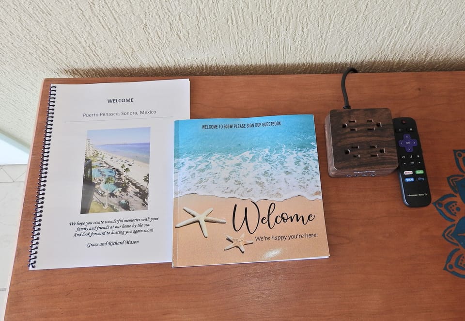Our Welcome Book for recommendations on Restaurants & Things to Do.