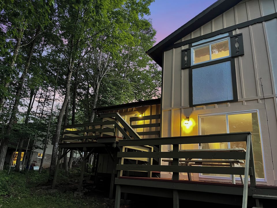 Multi-Tier Deck just 100 feet from Lake Michele/Lablonde Flowage. 