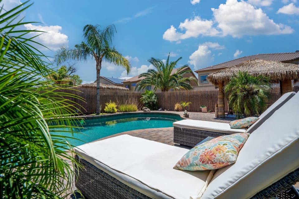 Stunning backyard with HEATED pool