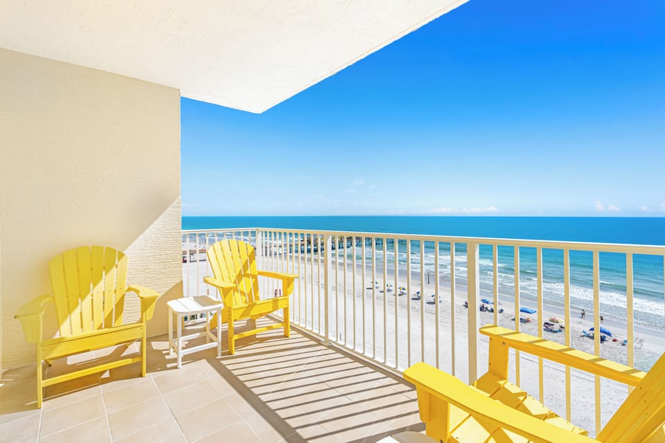 Direct, oceanfront balcony