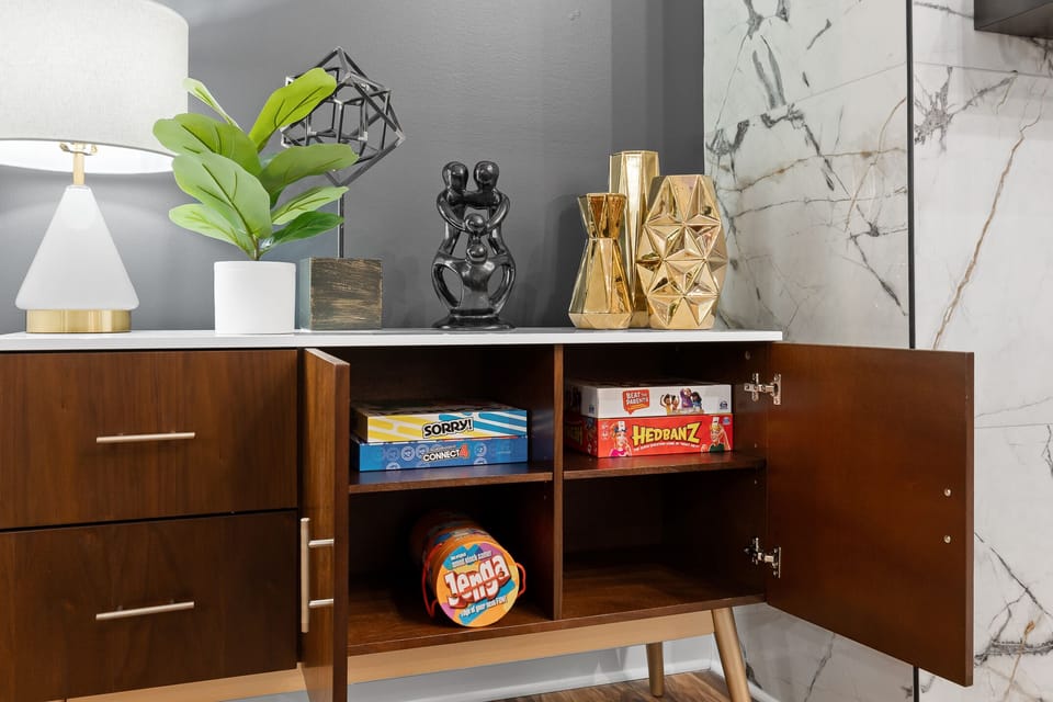 We have family friendly board games in addition to the game room 