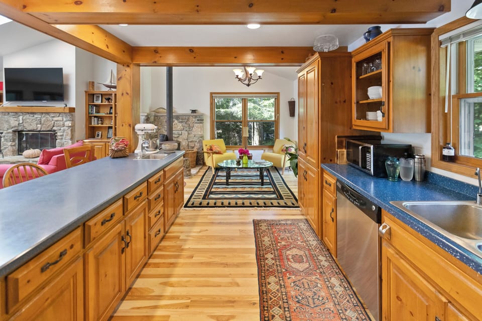 Large kitchen with coffee nook.