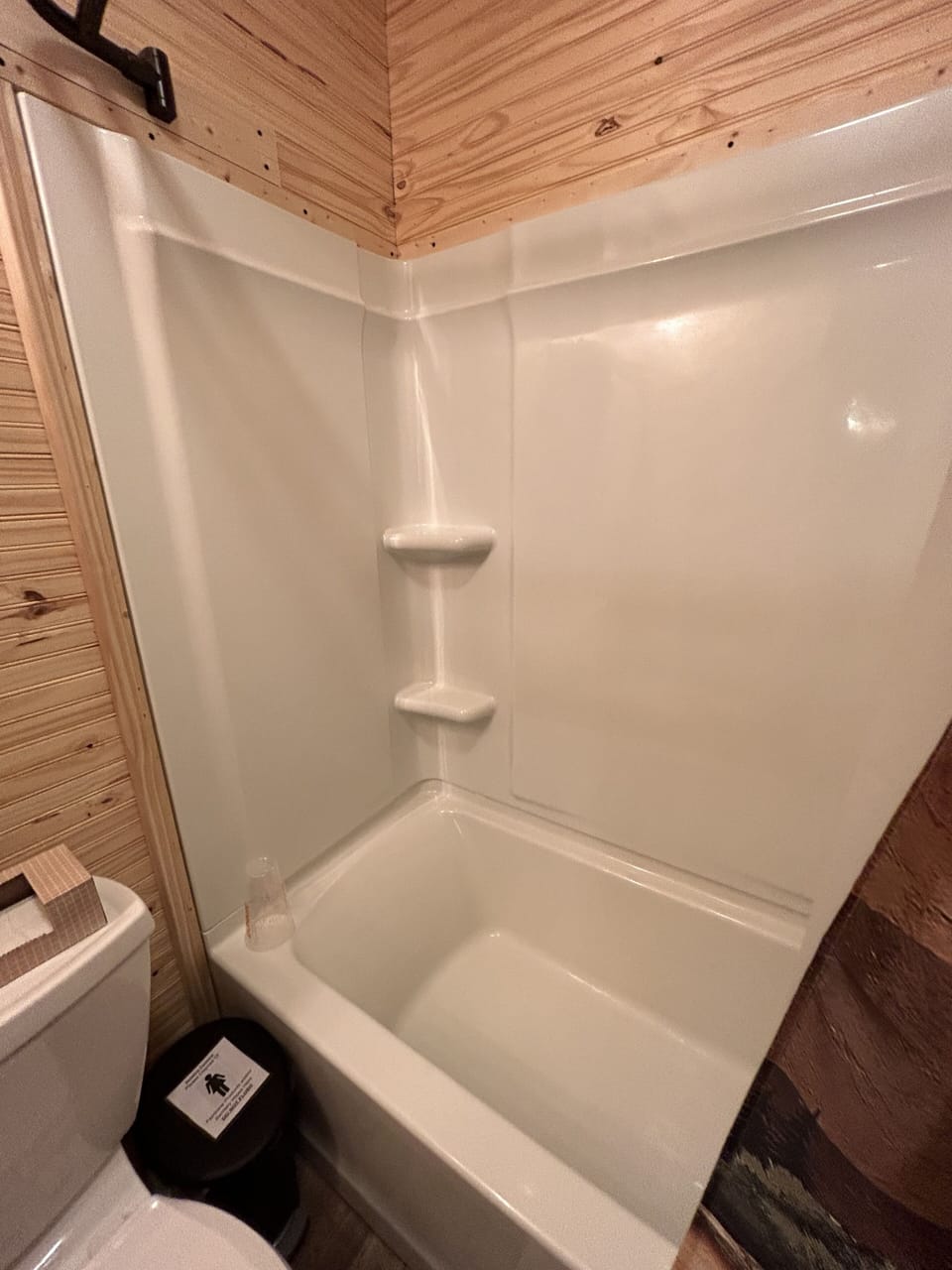 main floor bathroom - bath and shower