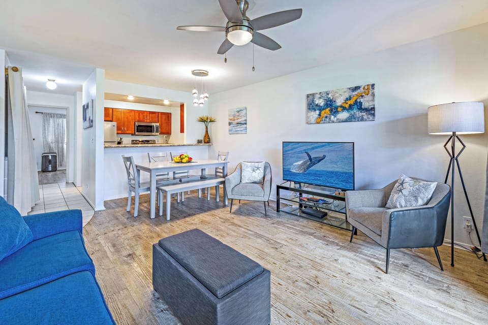 Unwind in paradise – spacious living room perfect for lounging after a beach day.