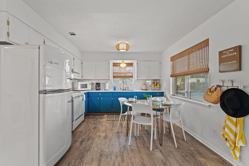 Kitchen with Big Chill Refrigerator