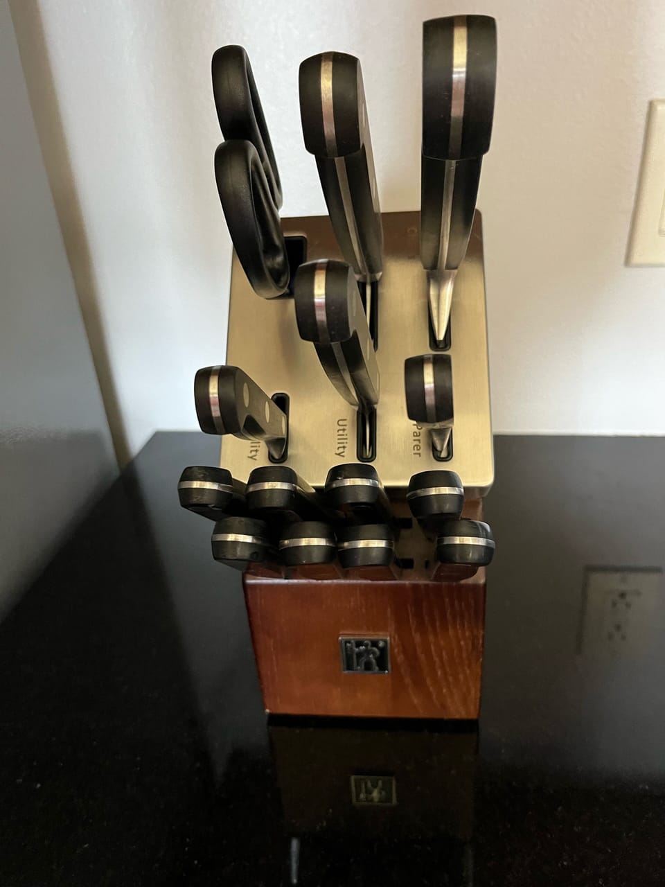 Henckels knife block with steak knife set